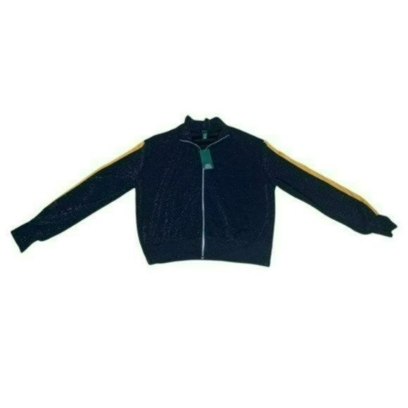 Wild Fable Black Zip Long Sleeves Shimmer Casual Lightweight Sweater Size M - Picture 11 of 13